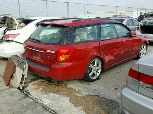 4S3BP676154326469 - 2005 SUBARU LEGACY GT RED photo 4