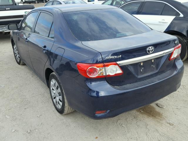 2T1BU4EE5DC995525 - 2013 TOYOTA COROLLA BA BLUE photo 3