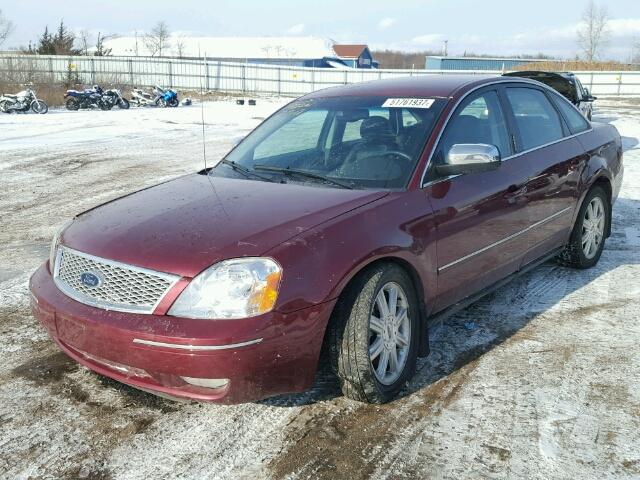 1FAFP25165G176655 - 2005 FORD FIVE HUNDR BURGUNDY photo 2