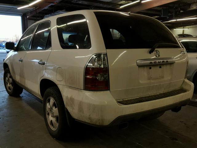 2HNYD18216H522833 - 2006 ACURA MDX WHITE photo 3