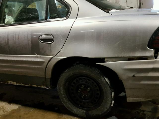 1G2NE52T9XC528290 - 1999 PONTIAC GRAND AM S GRAY photo 9