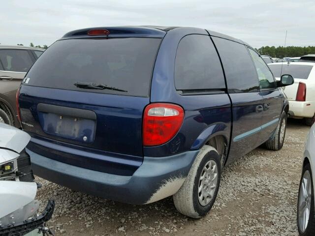 1C4GJ25B61B181726 - 2001 CHRYSLER VOYAGER BLUE photo 4