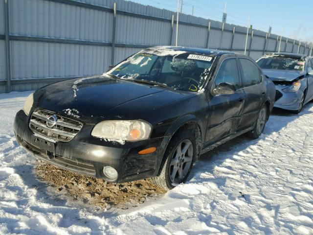 JN1DA31A52T323455 - 2002 NISSAN MAXIMA GLE BLACK photo 2