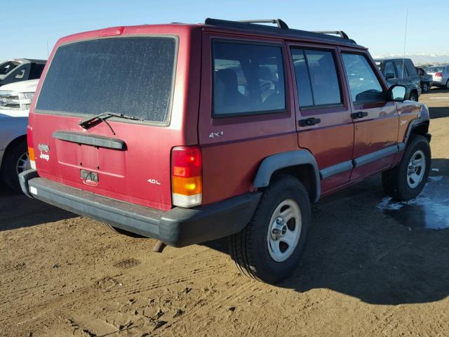 1J4FJ68S3WL139735 - 1998 JEEP CHEROKEE S BURGUNDY photo 4