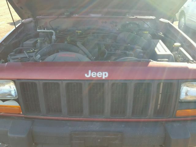 1J4FJ68S3WL139735 - 1998 JEEP CHEROKEE S BURGUNDY photo 7