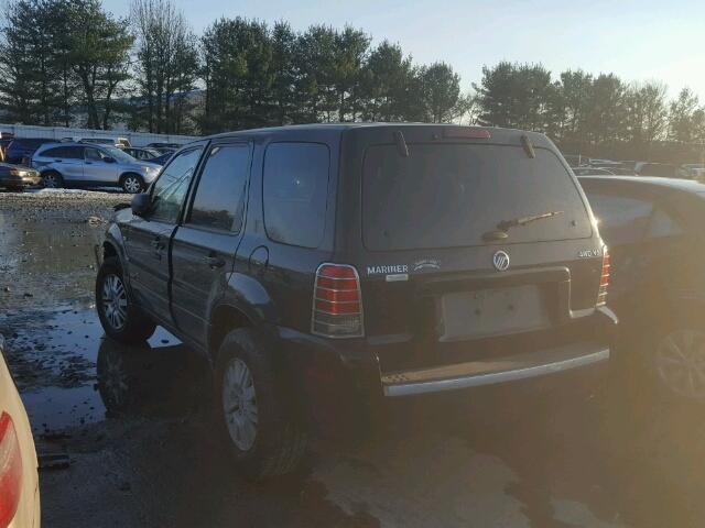 4M2CU57166KJ09356 - 2006 MERCURY MARINER BLACK photo 3