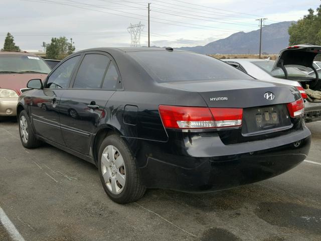 5NPET46C38H397661 - 2008 HYUNDAI SONATA GLS BLACK photo 3