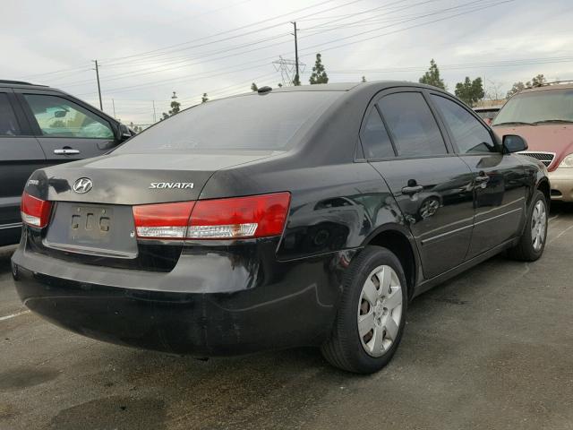 5NPET46C38H397661 - 2008 HYUNDAI SONATA GLS BLACK photo 4