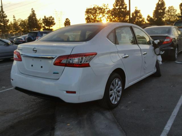 3N1AB7AP0EL679655 - 2014 NISSAN SENTRA S WHITE photo 4