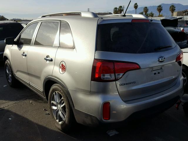 5XYKT4A75EG457441 - 2014 KIA SORENTO LX SILVER photo 3