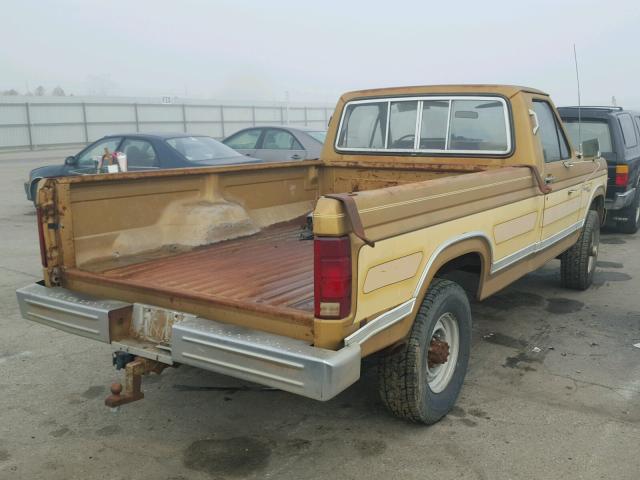 F36ZRHA3028 - 1980 FORD F-350 YELLOW photo 4