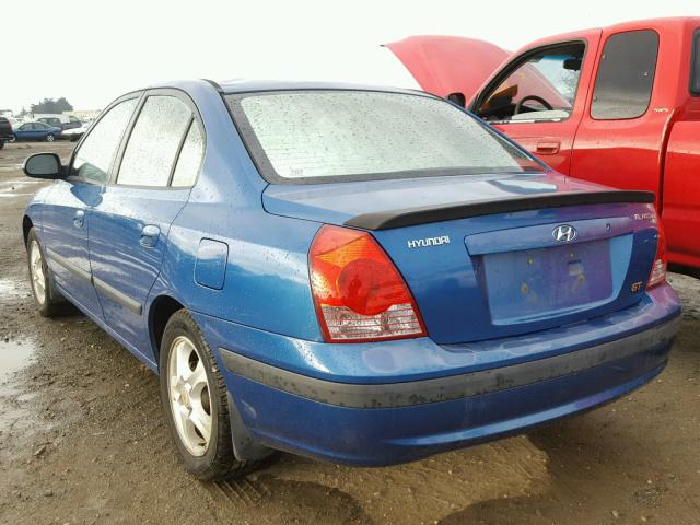 KMHDN46DX5U024726 - 2005 HYUNDAI ELANTRA GL BLUE photo 3