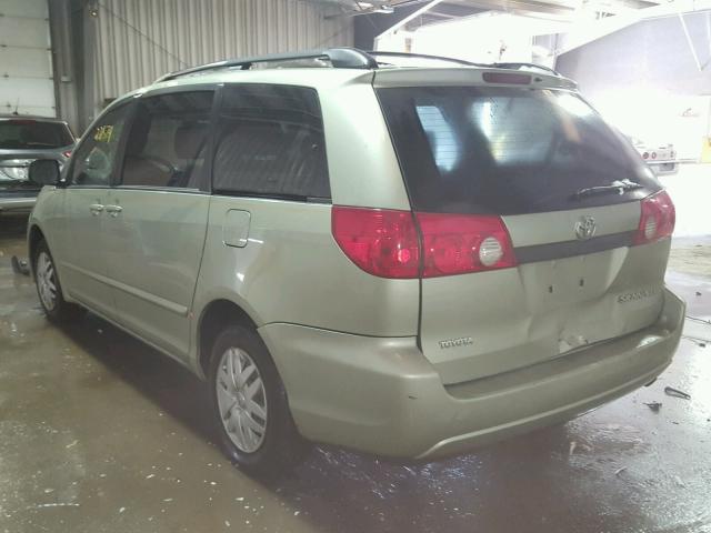 5TDZK23C87S057525 - 2007 TOYOTA SIENNA CE GREEN photo 3