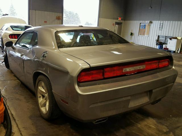 2C3CDYAG1DH728718 - 2013 DODGE CHALLENGER GRAY photo 3