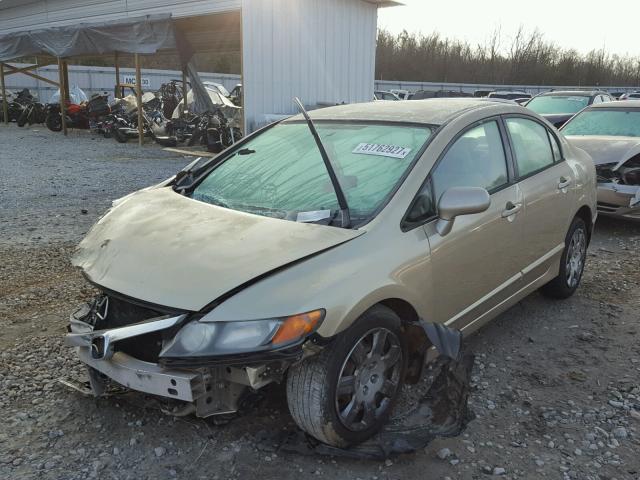 1HGFA16567L104471 - 2007 HONDA CIVIC LX TAN photo 2