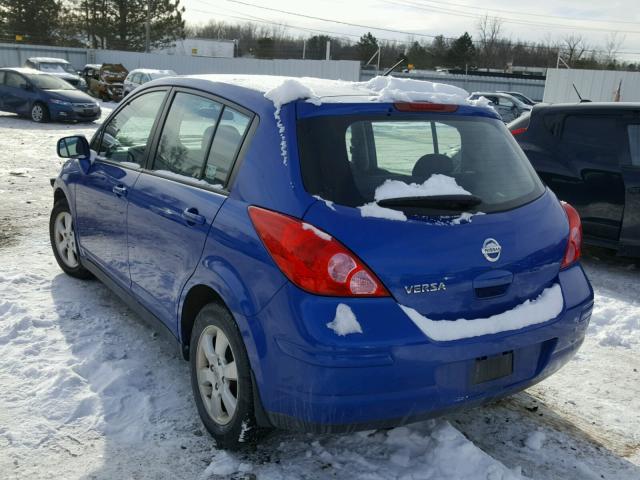 3N1BC13E99L472780 - 2009 NISSAN VERSA S BLUE photo 3