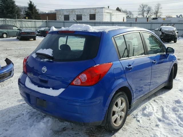 3N1BC13E99L472780 - 2009 NISSAN VERSA S BLUE photo 4