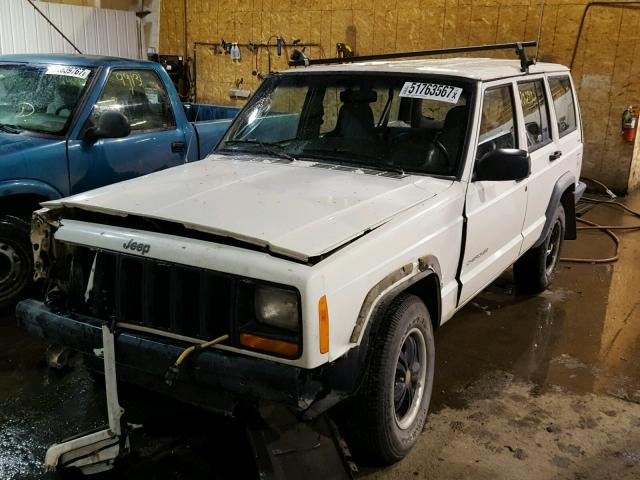 1J4FJ28S7VL548120 - 1997 JEEP CHEROKEE S WHITE photo 2