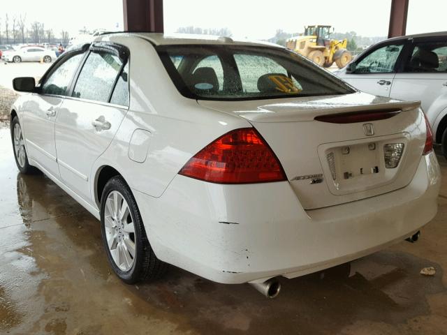 1HGCM66597A020096 - 2007 HONDA ACCORD EX WHITE photo 3