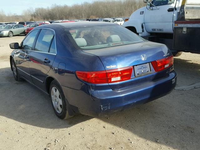 1HGCM56445A148535 - 2005 HONDA ACCORD LX BLUE photo 3