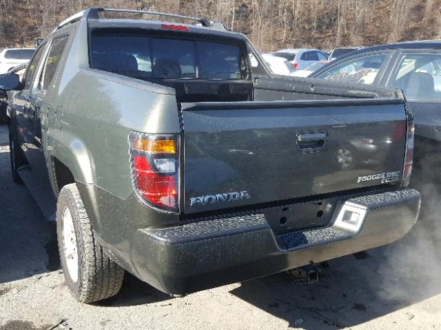 2HJYK16516H503333 - 2006 HONDA RIDGELINE GREEN photo 3