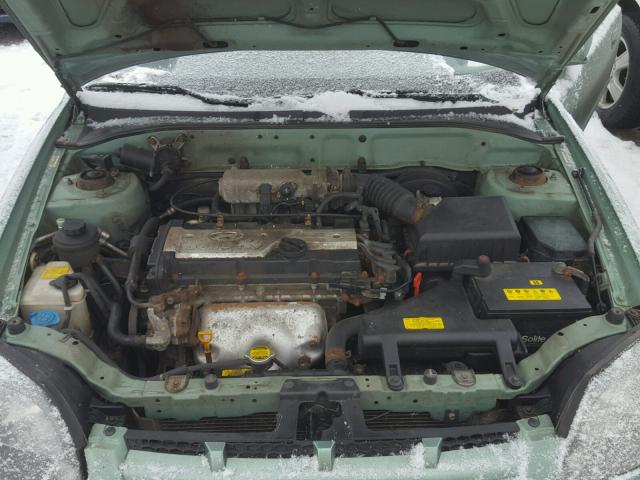 KMHCG35C75U341131 - 2005 HYUNDAI ACCENT GS GREEN photo 7