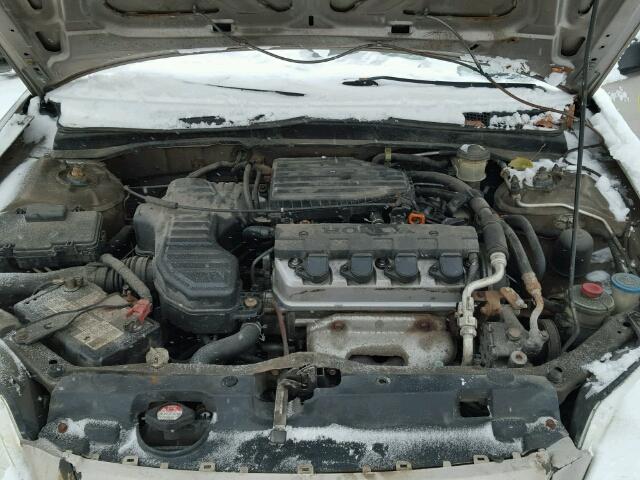 2HGES16462H951187 - 2002 HONDA CIVIC DX BEIGE photo 7