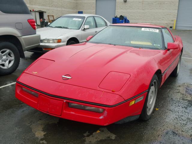 1G1YY2180K5118169 - 1989 CHEVROLET CORVETTE RED photo 2