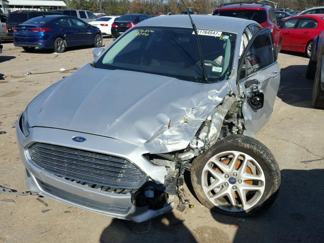 3FA6P0HD7ER332026 - 2014 FORD FUSION SE SILVER photo 2