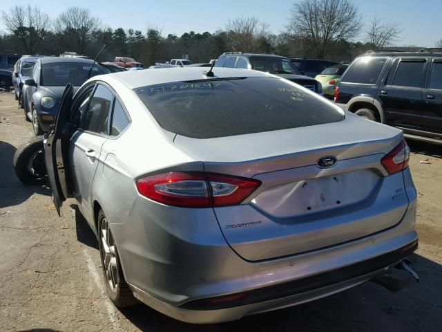 3FA6P0HD7ER332026 - 2014 FORD FUSION SE SILVER photo 3