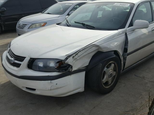 2G1WF52E359388748 - 2005 CHEVROLET IMPALA WHITE photo 9