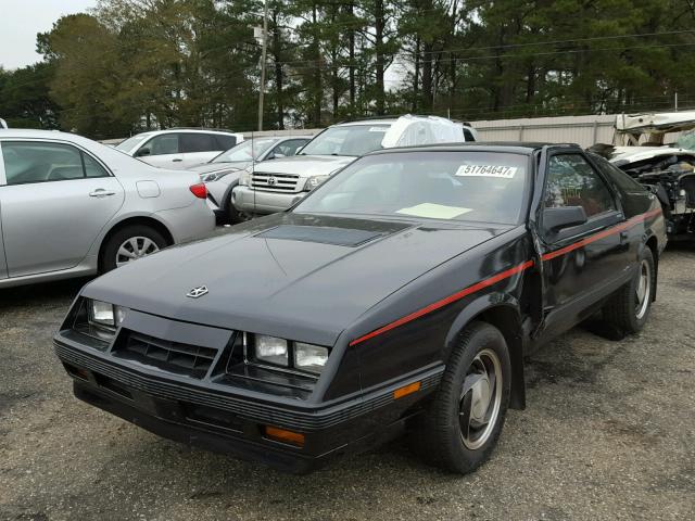 1C3BA54E4FG330141 - 1985 CHRYSLER LASER XE BLACK photo 2