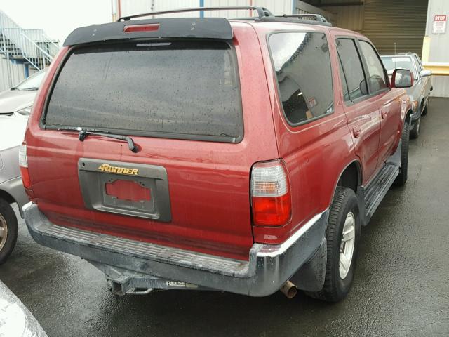 JT3GN86R4T0005795 - 1996 TOYOTA 4RUNNER SR RED photo 4