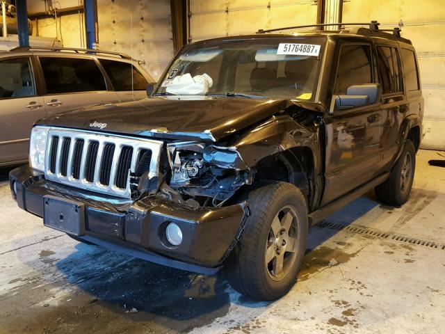 1J8HG48K99C501100 - 2009 JEEP COMMANDER BLACK photo 2