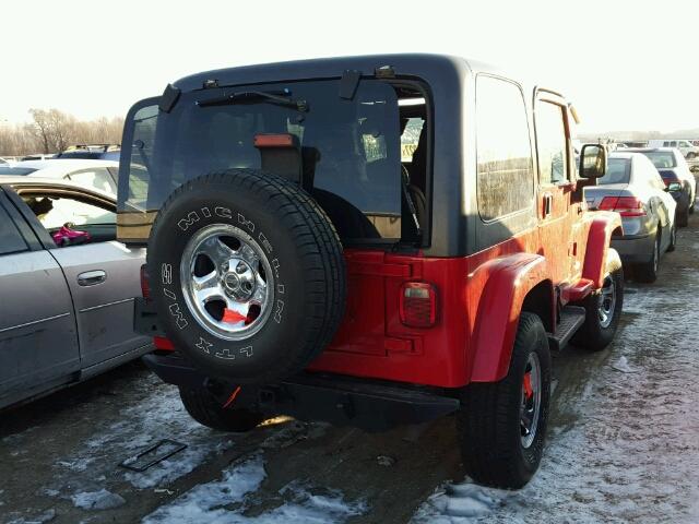 1J4FA39S33P356820 - 2003 JEEP WRANGLER C RED photo 4