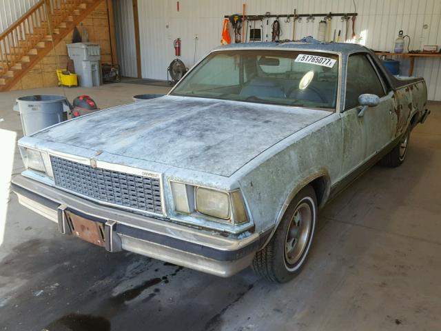 1W80U8K502692 - 1978 CHEVROLET EL CAMINO BLUE photo 2