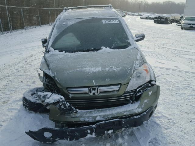 JHLRE48597C018153 - 2007 HONDA CR-V EX GREEN photo 9