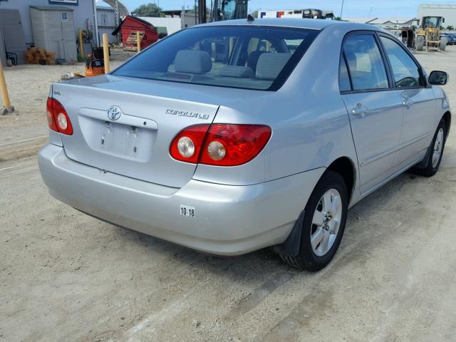 1NXBR30E75Z423813 - 2005 TOYOTA COROLLA CE SILVER photo 4