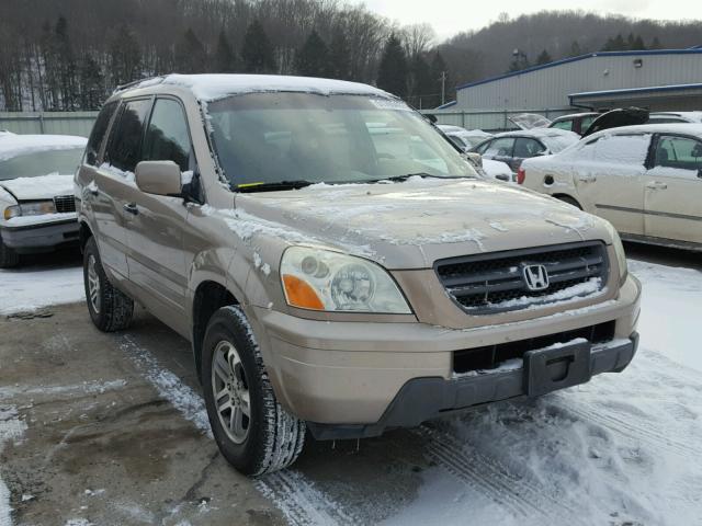 2HKYF18554H554196 - 2004 HONDA PILOT EXL TAN photo 1