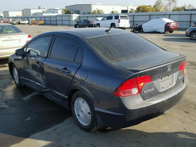 JHMFA36218S024890 - 2008 HONDA CIVIC HYBR GRAY photo 3