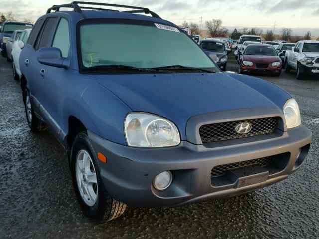 KM8SC13D62U337526 - 2002 HYUNDAI SANTA FE G BLUE photo 1