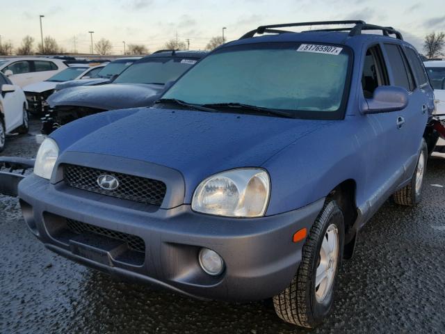 KM8SC13D62U337526 - 2002 HYUNDAI SANTA FE G BLUE photo 2