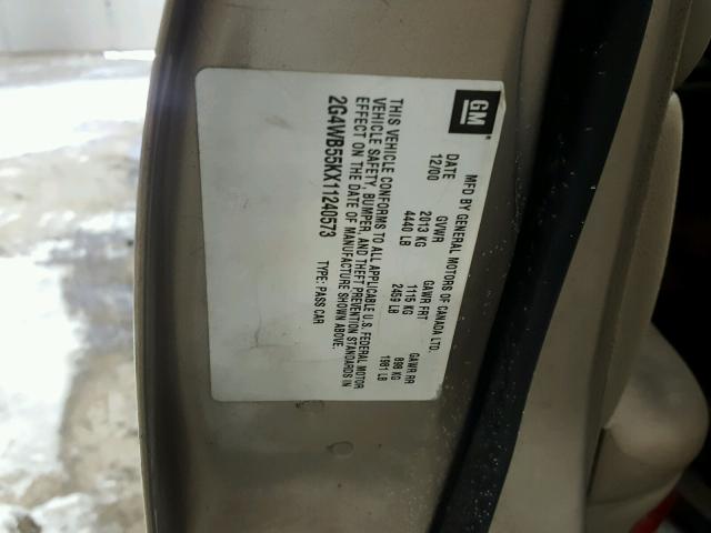 2G4WB55KX11240573 - 2001 BUICK REGAL LS TAN photo 10