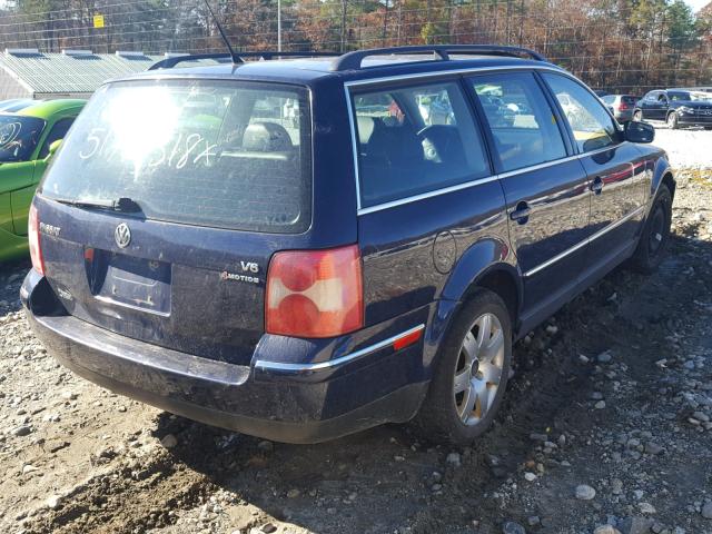 WVWYH63B42E378436 - 2002 VOLKSWAGEN PASSAT GLX PURPLE photo 4