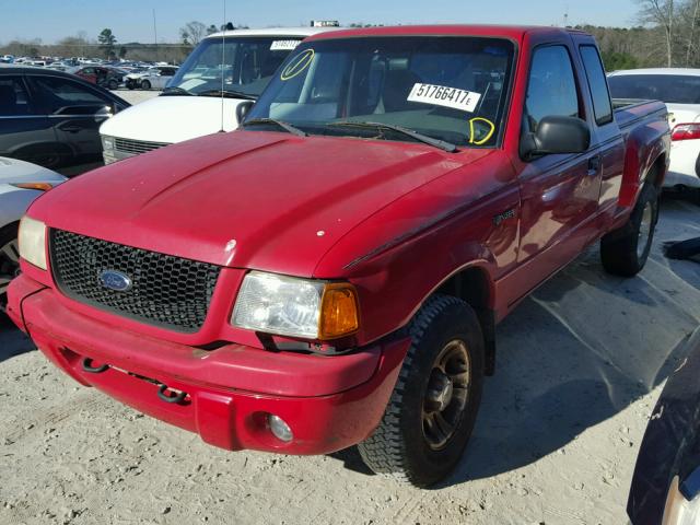 1FTYR14U31PA20084 - 2001 FORD RANGER SUP RED photo 2