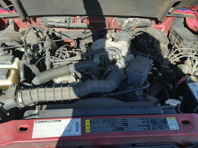 1FTYR14U31PA20084 - 2001 FORD RANGER SUP RED photo 7