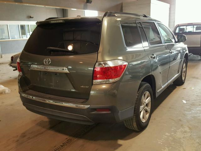 5TDBK3EHXBS080541 - 2011 TOYOTA HIGHLANDER GREEN photo 4