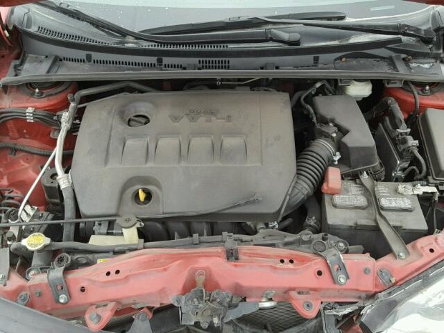 5YFBURHE5FP303517 - 2015 TOYOTA COROLLA L RED photo 7