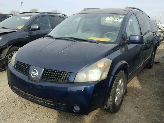 5N1BV28U36N120413 - 2006 NISSAN QUEST S BLUE photo 2