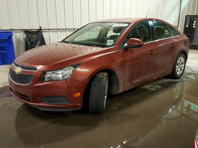 1G1PF5SC7C7408999 - 2012 CHEVROLET CRUZE LT ORANGE photo 2